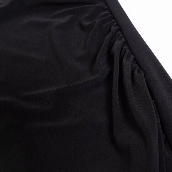 Norma Kamali Sweetheart Side Drape Dress Midi Black - Picture 7 of 13